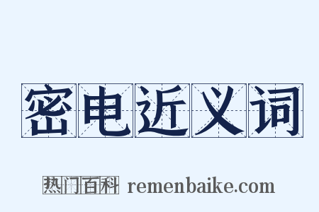密电近义词是什么意思的图片